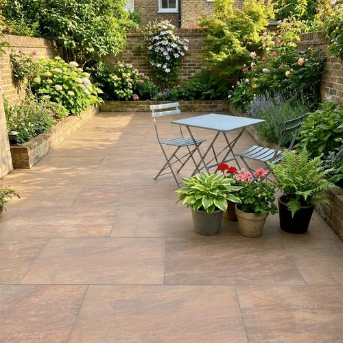 Buff porcelain patio - buff,
