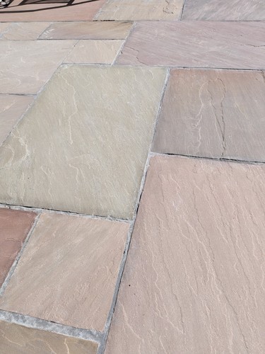 Sandstone paving slabs mixed - slabs,,