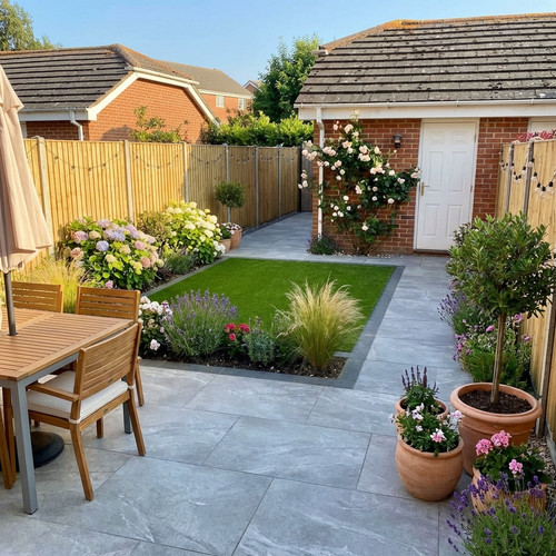 Earthcore grey porcelain patio - earthcore,