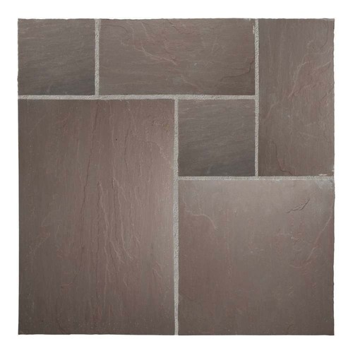 Autumn brown riven sandstone - brown,