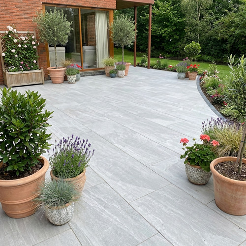 Kandla grey porcelain - grey, patio