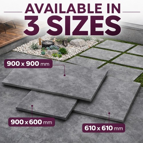 Porcelain paving slabs dark - paving,