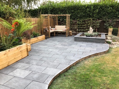 Black brazilian slate paving - slate,