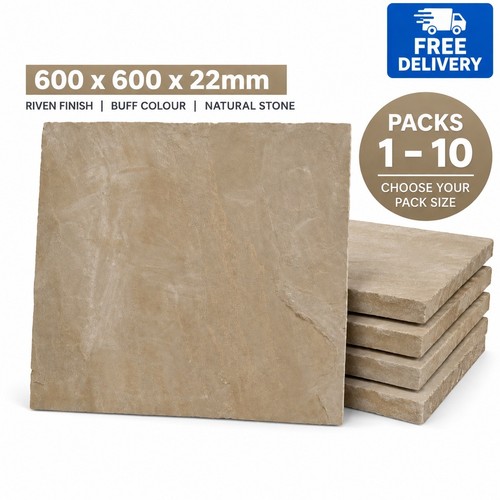 Indian sandstone buff - buff, paving