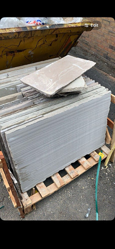 Paving slabs buff sandstone - paving, uk