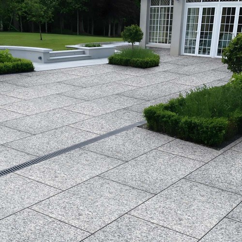 Silver grey granite paving - granite,